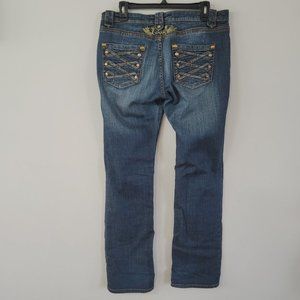 COOGI Straight Leg Embroidered Studded Women's Jean 11/12